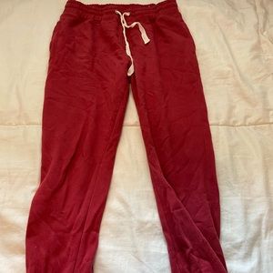 Red joggers